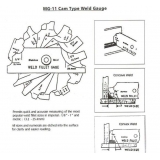 MG-11 Cam type weld gauge, 7piece Fillet Type Master Weld Gauge, Weld fillet gage Fillet Gage ,