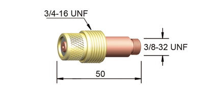 45V Collet Body Gas Lens for SR-17/18/26 TIG Welding