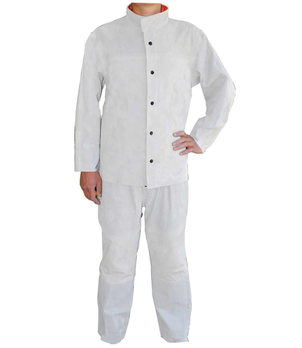 BT-2019 Series, Cowhide Leather Welding Suit, Grey/Welding Clothes