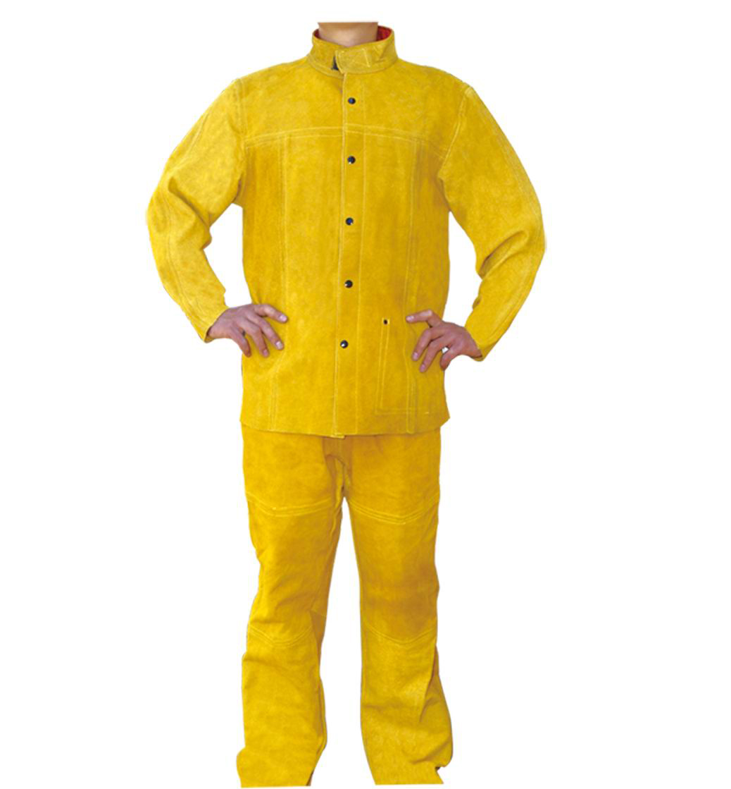 BT-2019 Series, Cowhide Leather Welding Suit, Golden/Welding Clothes