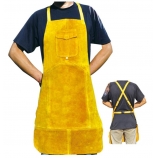 BT-1012 Series, Cowhide Leather Welding Protective Apron, Golden/Welding Clothes