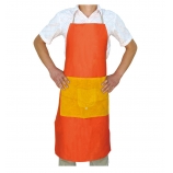 BT-4028 Series, Fireproof cotton apron with cowhide protection center/welding clothes