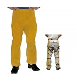BT-1014 Series, Cowhide Leather Welding Pants, Brown&Golden/Welding Clothes