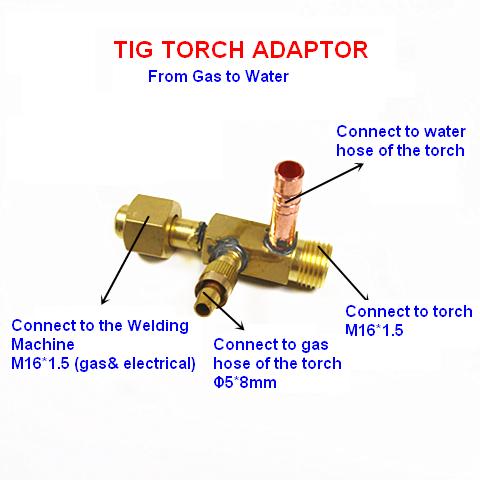 TIG Torch Adaptor from Gas to Water