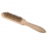 Stainless Steel Steel Wire Brush with wood handle